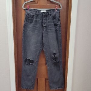 Kancan Women's Black Distressed Jeans